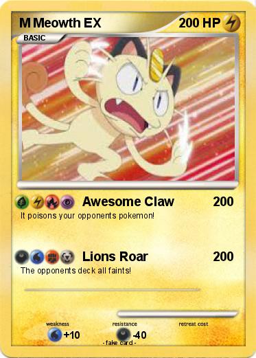 Pokemon M Meowth EX