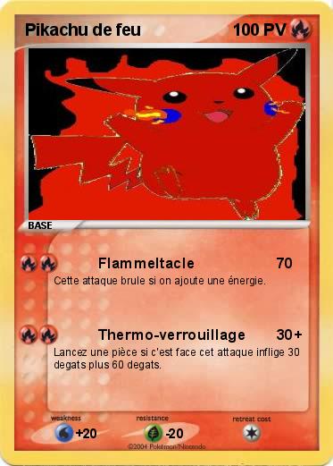 Pokemon Pikachu de feu
