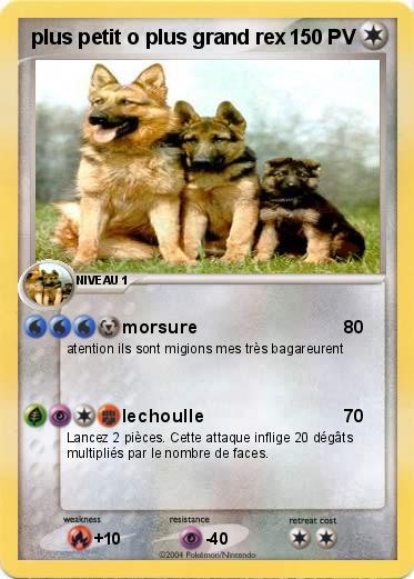 Pokemon plus petit o plus grand rex