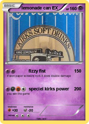 Pokemon lemonade can EX
