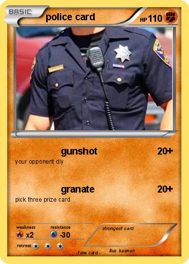 Pokemon police card