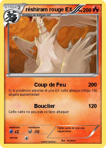Pokemon réshiram rouge EX
