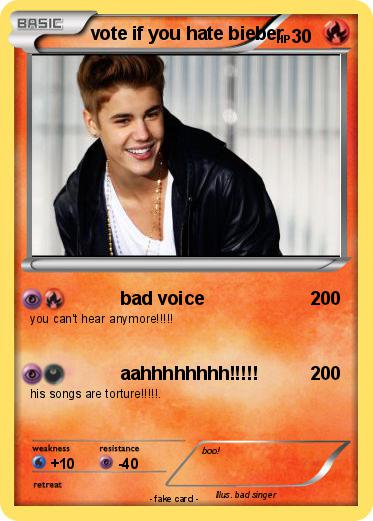 Pokemon vote if you hate bieber
