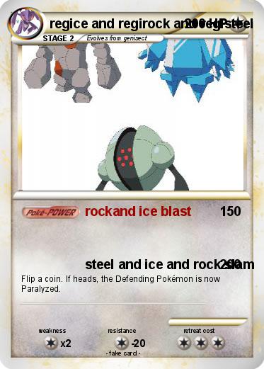 Pokemon regice and regirock and registeel