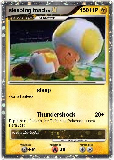 Pokemon sleeping toad