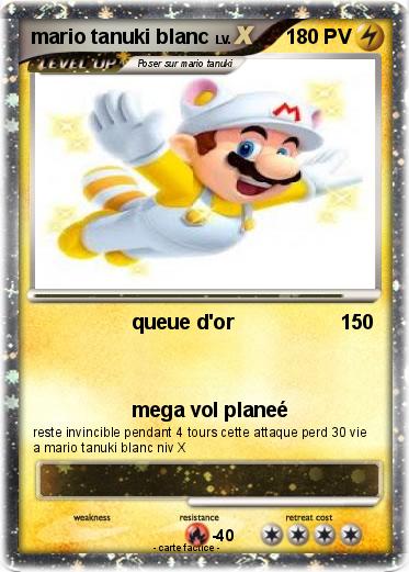 Pokemon mario tanuki blanc