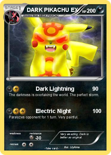 Pokemon DARK PIKACHU EX