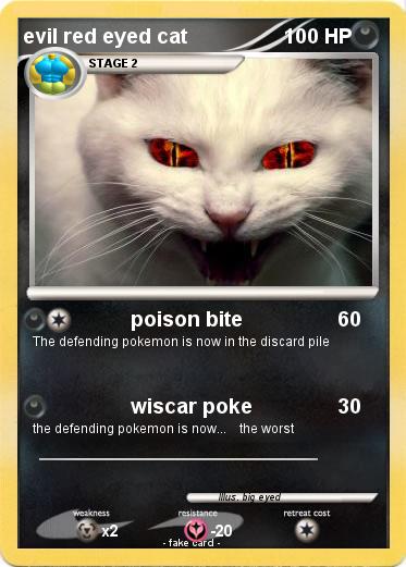 Pokemon evil red eyed cat