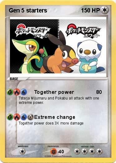 Pokemon Gen 5 starters