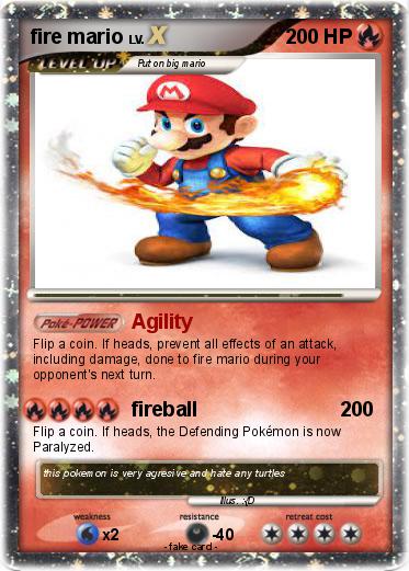 Pokemon fire mario