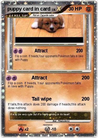 Pokemon puppy card in card