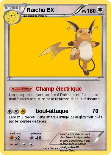 Pokemon Raichu EX