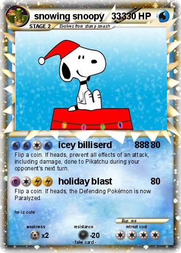 Pokemon snowing snoopy   333