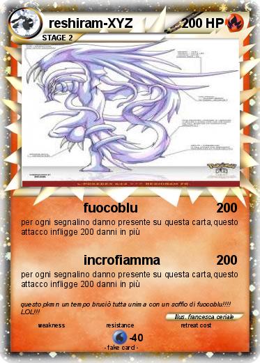 Pokemon reshiram-XYZ