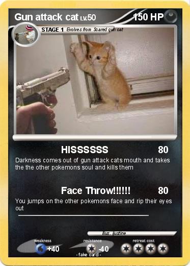Pokemon Gun attack cat