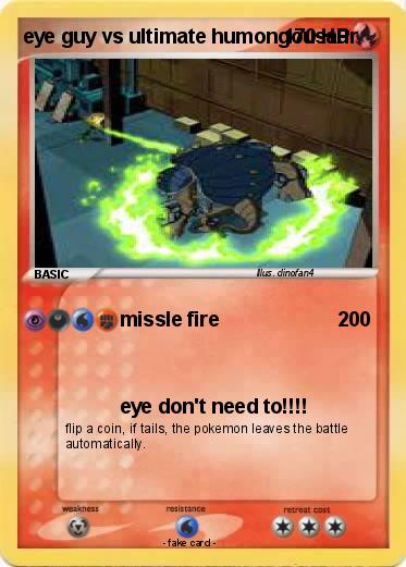 Pokemon eye guy vs ultimate humongousaur