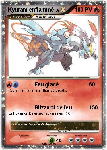 Pokemon Kyuram enflammé