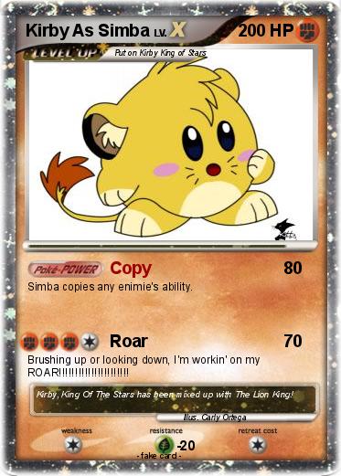 Pokemon Kirby As Simba