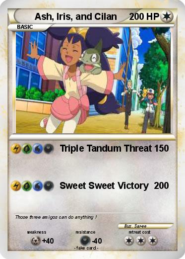 Pokemon Ash, Iris, and Cilan