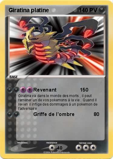 Pokemon Giratina platine 