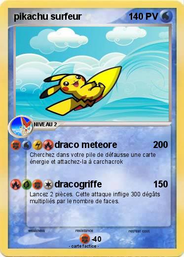 Pokemon pikachu surfeur