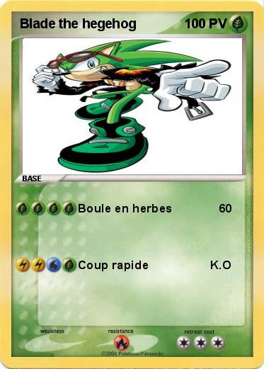 Pokemon Blade the hegehog