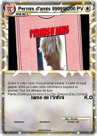 Pokemon Permis d'amis 999999