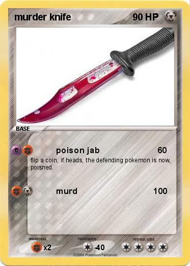 Pokemon murder knife