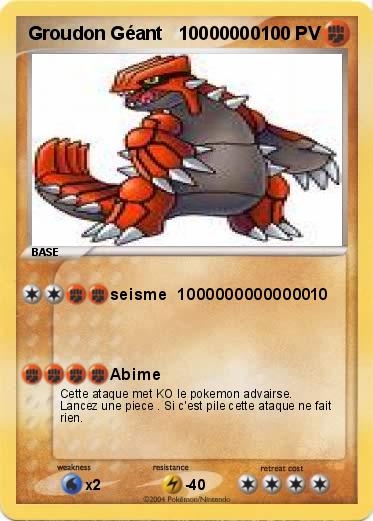 Pokemon Groudon Géant   10000000