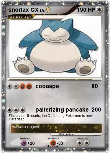 Pokemon snorlax GX