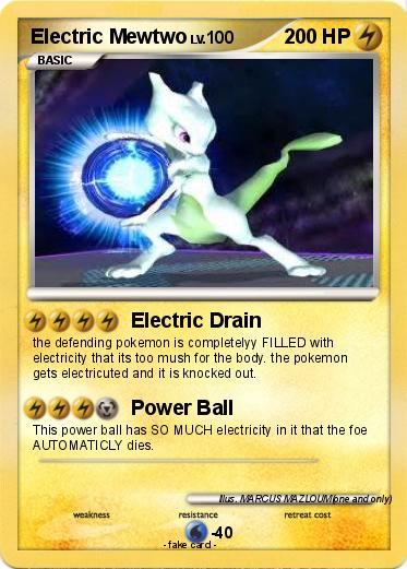 pokemon electric mewtwo card language lighting english diamond mypokecard attack