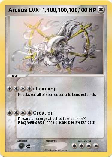 Pokemon Arceus LVX  1,100,100,100,