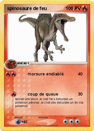 Pokemon spinosaure de feu 