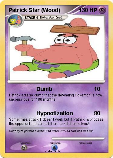 Pokemon Patrick Star (Wood)