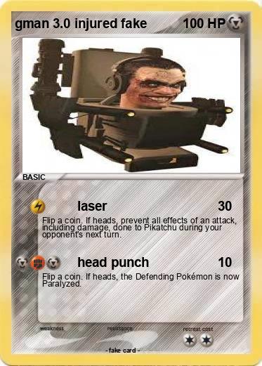 Pokemon gman 3.0 injured fake