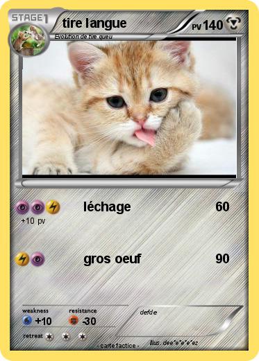 Pokemon tire langue