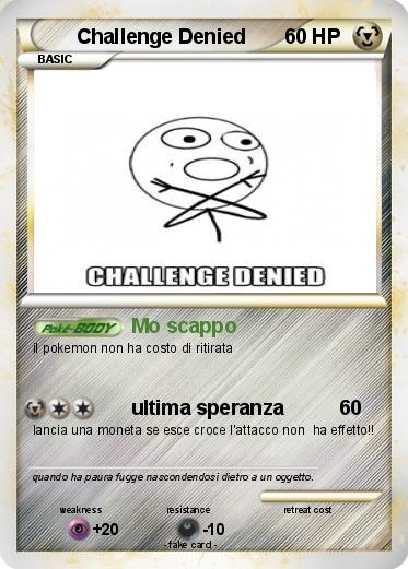 Pokemon Challenge Denied