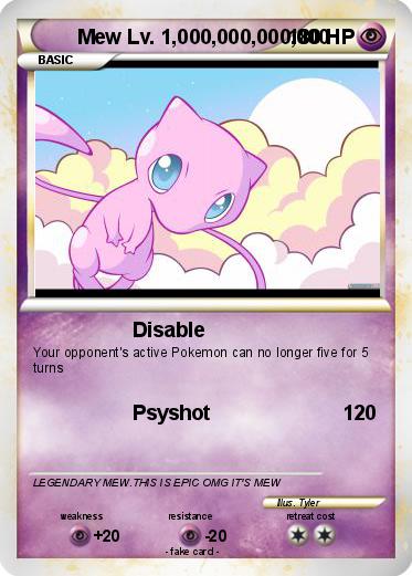Pokemon Mew Lv. 1,000,000,000,000