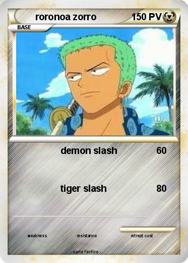 Pokemon roronoa zorro