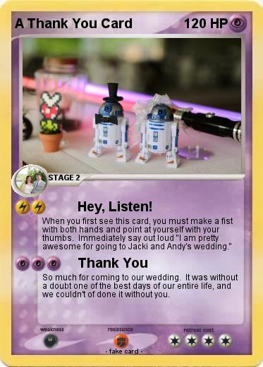 Pokemon A Thank You Card