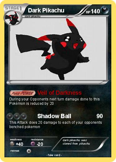 Pokemon Dark Pikachu