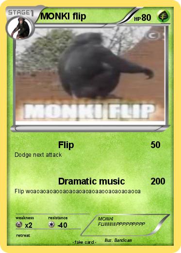 Pokemon MONKI flip