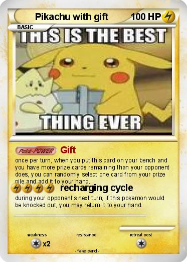 Pokemon Pikachu with gift