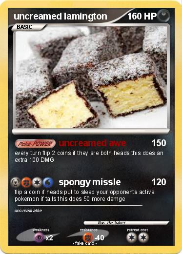 Pokemon uncreamed lamington