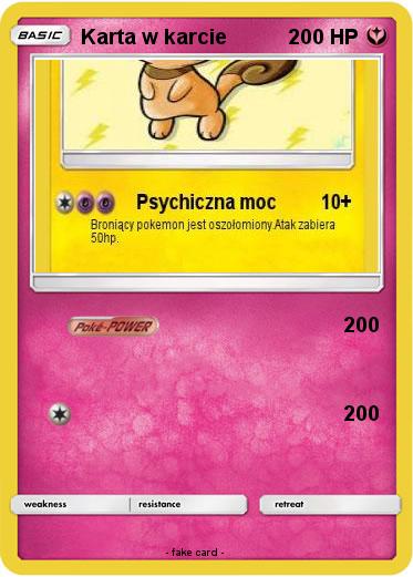 Pokemon Karta w karcie