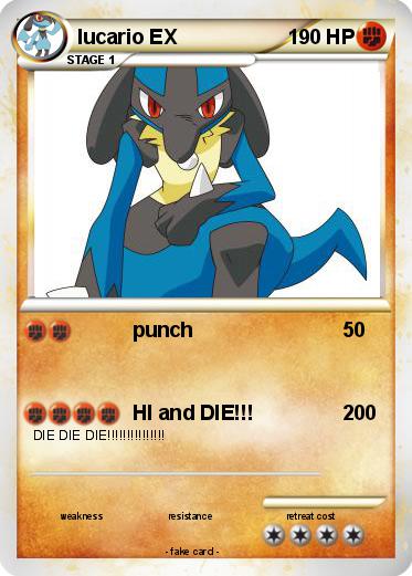 Pokemon lucario EX