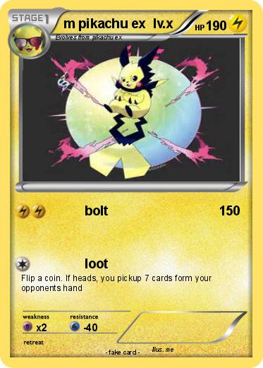 Pokemon m pikachu ex  lv.x
