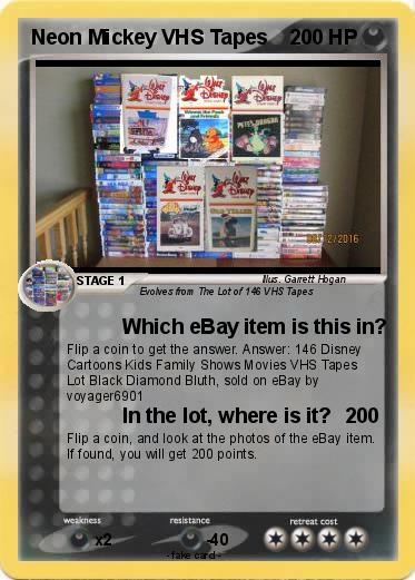 Pokemon Neon Mickey VHS Tapes