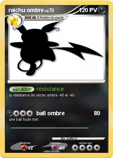 Pokemon raichu ombre