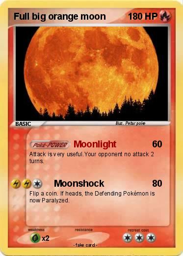 Pokemon Full big orange moon